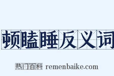 顿瞌睡反义词是什么意思的图片